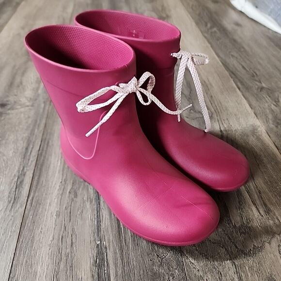 CROCS Shoes - Crocs Womens Rain Boots Size 5 Pink